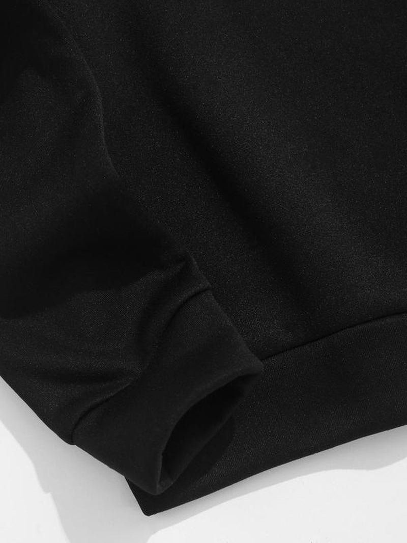 Women'S Letter Print Drop Shoulder Pullover, Fashion Casual Crew Neck Sweatshirt for Daily Holiday Outdoor Wear, Women Clothing for Spring & Fall - Bela Fils BoutiqueBela Fils Boutique